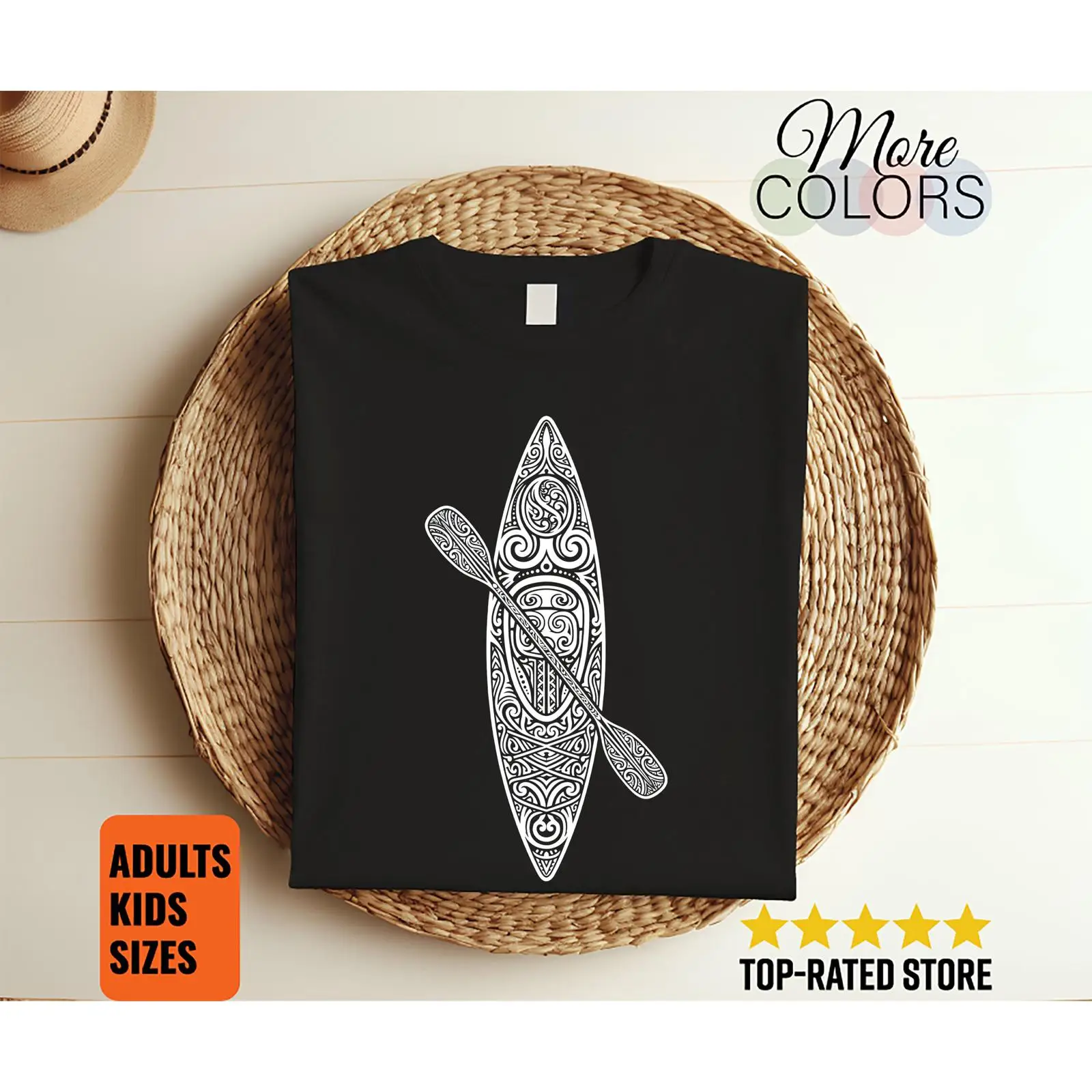 Outdoor Adventure Ideas - Tribal Kayak Canoe T Shirt Paddling