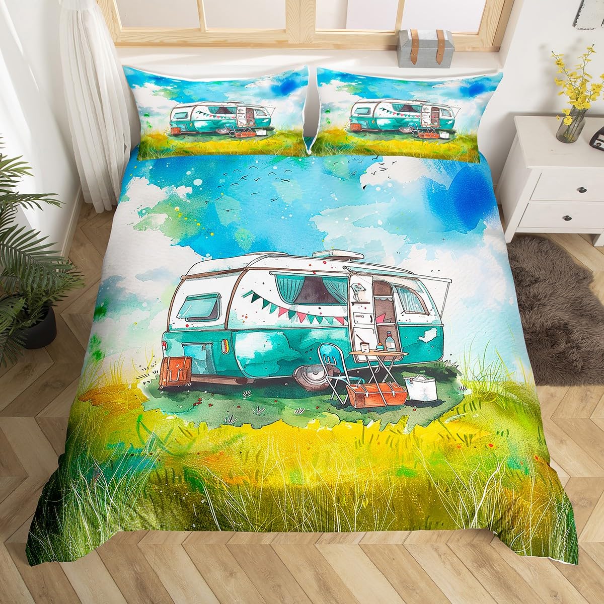 Happy Camping Duvet Cover Camp - Outdoor Adventure America recension och pris