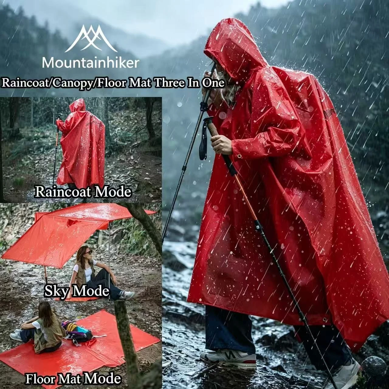 Mountainhiker 3In1 Raincoat by - Outdoor Adventure Windbreaker recension och pris