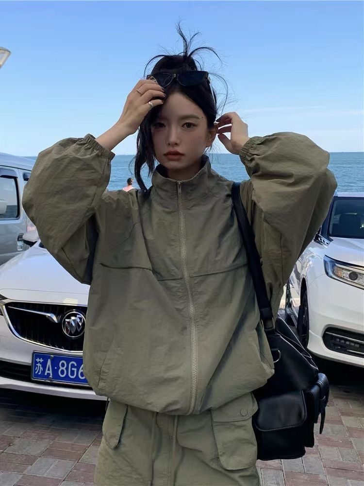 Vintage Women's Stand Collar S - Outdoor Adventure Windbreaker recension och pris