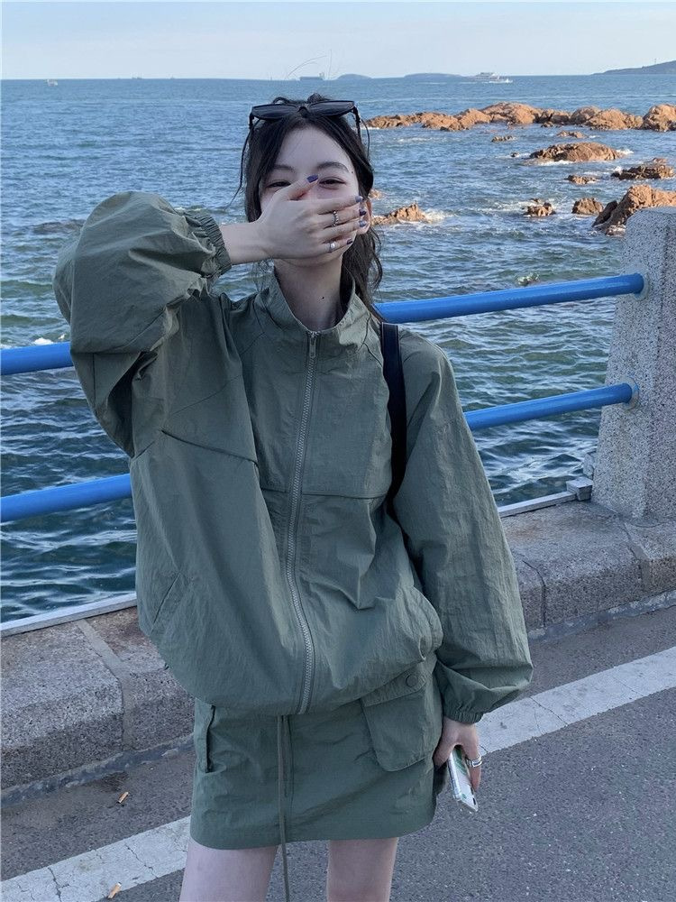 Vintage Women's Stand Collar S - Outdoor Adventure Windbreaker recension och pris